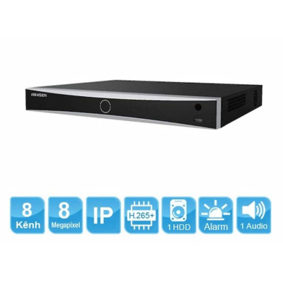Đầu Ghi Hình Camera IP 8 KÊNH HIKVISION DS-7608NXI-K1 12MP AI nhận diện khuôn mặt ,.-Hàng chính hãng