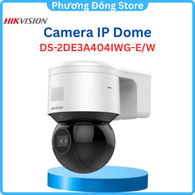 Camera IP Speed Dome hồng ngoại Wifi 4.0 Megapixel HIKVISION DS-2DE3A404IWG-E/W Tích hợp loa ngoài & Micro 2 chiều ,.-Hàng chính hãng