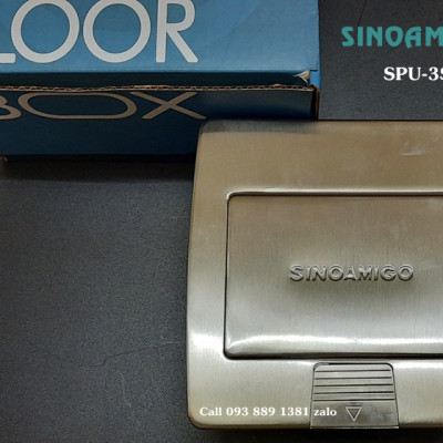 Ổ cắm điện âm sàn Sinoamigo SPU-3S, chất liệu inox chống oxy hóa. Module tùy chỉnh theo yêu cầu: Điện, lan, tel, HDMI, USB.. Hàng nhập khẩu chính hãng