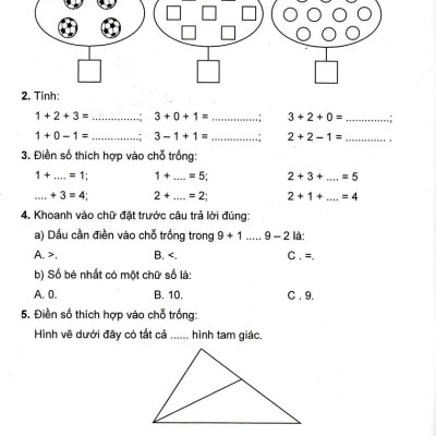 Sách - Bộ Đề Kiểm Tra Môn Toán - Tiếng Việt - Lớp 1
