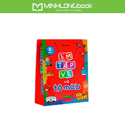 Sách: Combo Em Tập Vẽ Và Tô Màu (Túi 8 Cuốn)