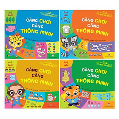 Sách - Càng Chơi Càng Thông Minh - Giúp Bé Rèn Luyện Tư Duy Qua 1600 Câu Đố - Combo 4 Cuốn - NXB Kim Đồng