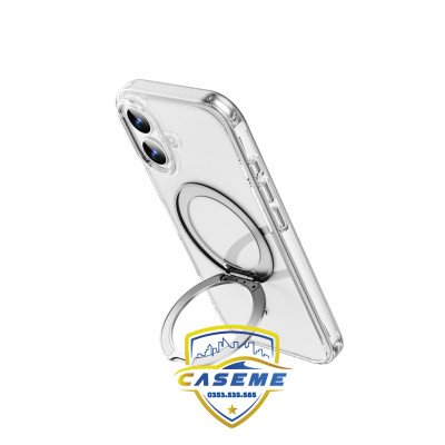 Ốp Lưng Wi wu IShield Ultra MCC-201 Cho iPhone 17, iPhone Air, iPhone 17 Pro, iPhone 17 Pro Max – Trong Suốt, Chống Sốc, Nam Châm, Giá Đỡ 360°  - Hàng Nhập Khẩu