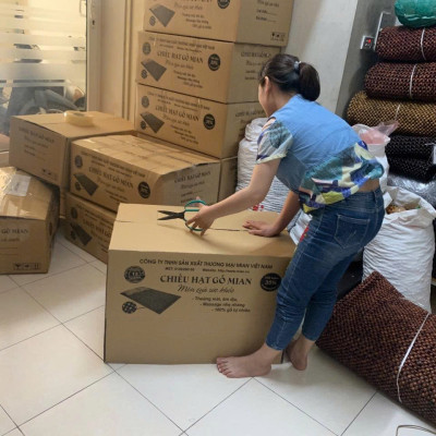 Chiếu Hạt Gỗ Hương Cao Cấp - Kích Thước 1,2mx1,9m hạt 1.8cm ( video , hình thật )