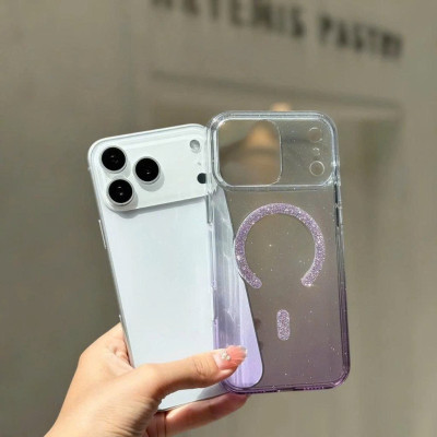 Ốp Lưng cho iPhone 17 Pro Max Memumi Glitte Lưng Trong Phối Nhũ Bling Lấp Lánh, Chống Ố, Hỗ Trợ Sạc Không Dây - Hàng nhập khẩu