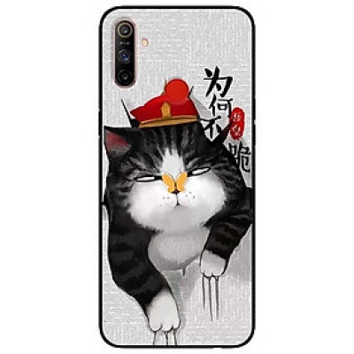 Ốp lưng dành cho Realme C3 mẫu Mèo Nón Đỏ