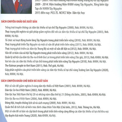 Góp Phần Nghiên Cứu Phát Triển Bền Vững Các Dân Tộc Thiểu Số Tại Chỗ Vùng Trường Sơn Tây Nguyên