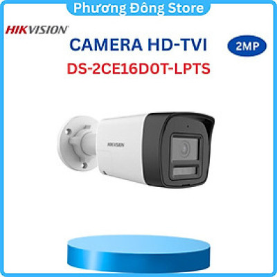 CAMERA HD-TVI HIKVISION DS-2CE16D0T-LPTS 1080P Tích Hợp Mic Thu Âm - Hàng chính hãng