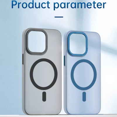 Ốp lưng chống sốc cho iPhone 14 Pro Max (6.7 inch) hỗ trợ sạc Maqsafe hiệu WIWU PC Ultra-thin Frosted Magnetic Case (mặt lưng nhám mờ, gờ bảo vệ Camera 0.5mm) - hàng nhập khẩu