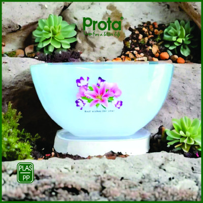 Combo 2 tô nhúng bánh tráng 3 ngăn hoa lớn Prota