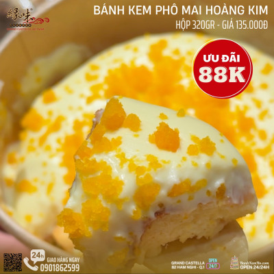 Bánh Bông Lan Phô Mai Hoàng Kim 