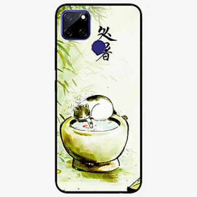 Ốp lưng dành cho Realme C12 mẫu Mèo Chậu Nước