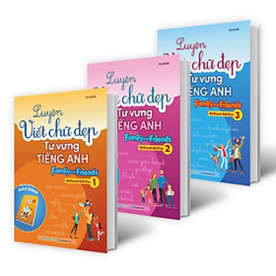Sách - Combo Luyện viết chữ đẹp từ vựng Tiếng Anh Family and Friends - National Edition 1,2,3 (3 Cuốn) (MG)