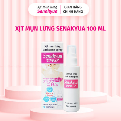 Xịt mụn lưng Senakyua Kobayashi Nhật Bản 100ml- Giảm mụn, thâm, dưỡng ẩm cho lưng, body