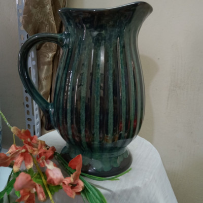 Lọ cắm hoa dáng bình sữa men hoa biến gốm sứ Bát Tràng