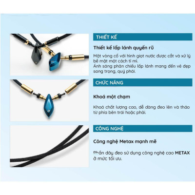 Vòng Cổ Phiten rakuwa metax tear drop TG817052/TG817053/TG817152/TG817153