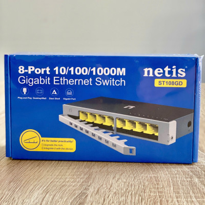 Bộ Chia Mạng NETIS Nhanh 5 - 8 Cổng 10/100/1000M RJ45 port ST105GD - ST108GD bảo hành 24 tháng - Hàng chính hãng