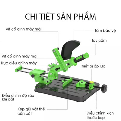 Bàn Cắt trượt Gắn Máy Mài cầm tay  - Thanh Kéo Di Chuyển Tiện Lợi