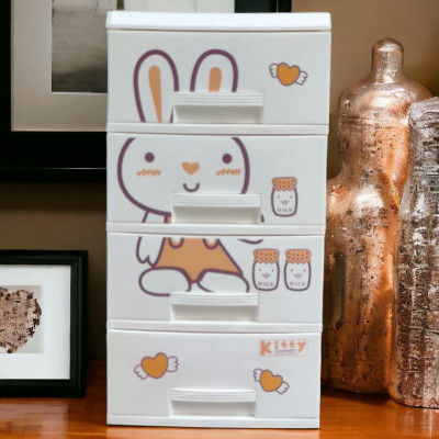 TỦ NHỰA 4 TẦNG KIT TY ĐỰNG ĐỒ ĐA NĂNG MÀU TRẮNG