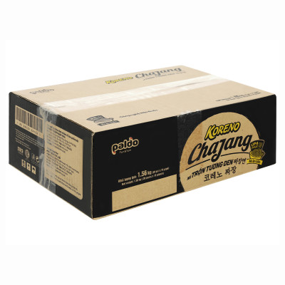 Thùng 20 Gói Mì Trộn Tương Đen Cay Koreno Chajang 78g
