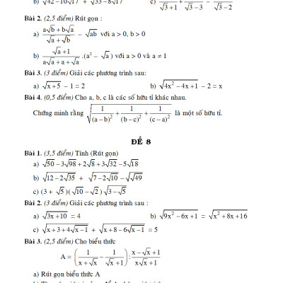100 Đề Kiểm Tra Toán 9