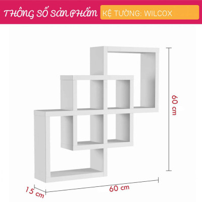 Kệ sách treo tường nhỏ gọn SMLIFE Wilcox