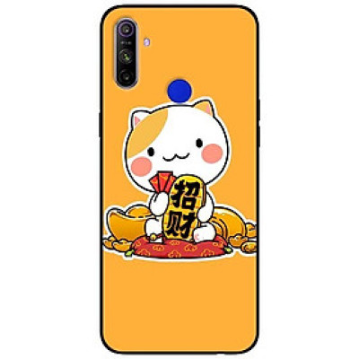 Ốp lưng dành cho Realme C3 mẫu Mèo Và Thỏi Vàng