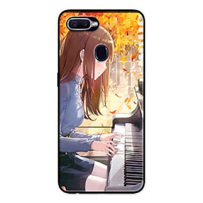Ốp Lưng in cho Oppo F9 Mẫu Nàng Đánh Đàn Piano - Hàng Chính Hãng