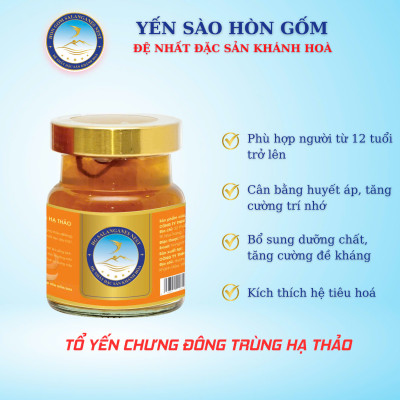 [Combo 30 Hũ] Tổ Yến Chưng Đông Trùng Hạ Thảo - Yến Sào Hòn Hốm Chính Hiệu Khánh Hoà - HGK NEST