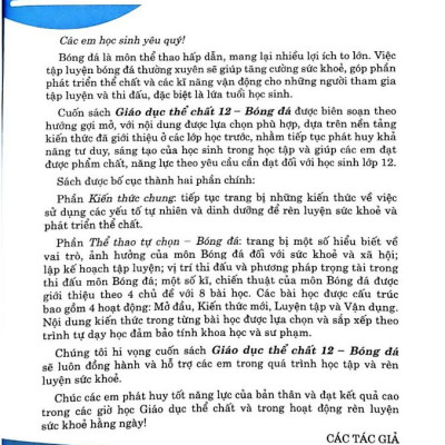 Sách - Giáo Dục Thể Chất 12 - Bóng Đá (Cánh Diều) (Chuẩn)