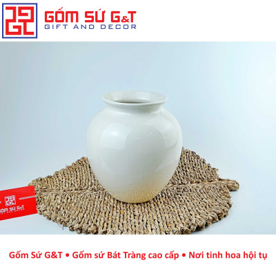Lọ hoa dáng vò vẽ cúc họa mi Gốm Sứ G&T