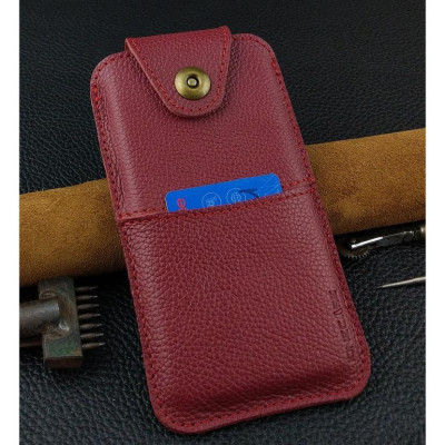 Bao Da Rút cho Samsung Note20 Ultra, Note10 Plus, Note20 Có Quai Cài Da Bò Hạt