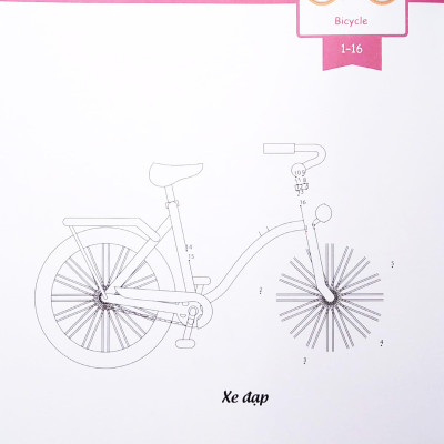 Dot To Dot Coloring Book - Nối Số & Tô Màu - Phương Tiện Giao Thông