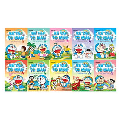 Sách - Bé Tập Tô Màu Doraemon - Combo 10 Tập - Khang Việt Book