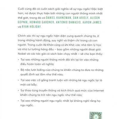 KẺ KHÔN CŨNG CÓ KHI KHỜ - Tâm Lý Học Về Sự Ngu Ngốc Của Con Người