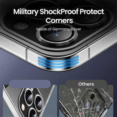 Ốp lưng cường lực camera trong suốt cho iPhone 13 Pro Max (6.7 inch) hiệu Likgus Lens Protection Case độ trong tuyệt đối, chống trầy xước, siêu mỏng 1.5mm - hàng nhập khẩu