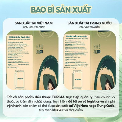 Khăn giấy Top Gia treo tường Sắc Việt, siêu mềm mịn, an toàn cho da, bịch 1280 tờ