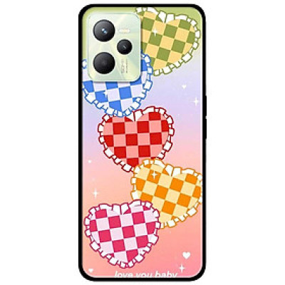 Ốp lưng dành cho Realme C35 - Realme Narzo 50A Prime mẫu Tim ô Vuông