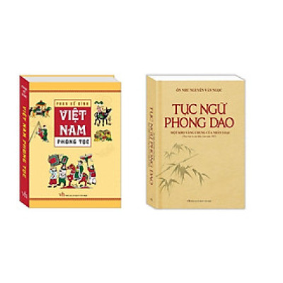 Sách - Việt Nam Phong Tục + Tục Ngữ Phong Dao - Combo 2 Cuốn Bìa Cứng - Minh Thắng