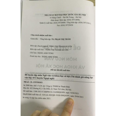 Sách - Combo 3 cuốn thi đánh gía năng lực vào lớp 10 chuyên Ngoại ngữ ( Toán + Văn + Anh)