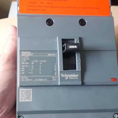 Cầu dao EZC250F3250 dạng khối Schneider 400/415V 3P 250A Icu 18kA Chính hãng