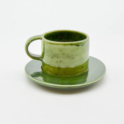 Bộ Ly Cà-Phê Morning 04 + Dĩa Lót - Màu Giả Cổ