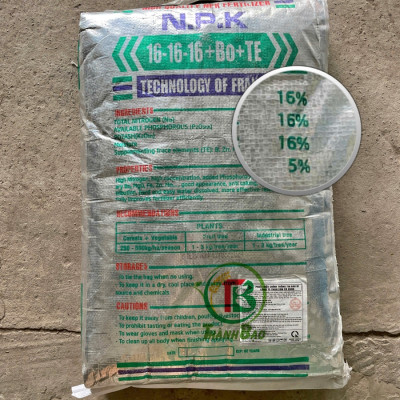 Phân bón NPK 16-16-16 Bo+TE  CCV bao 25kg