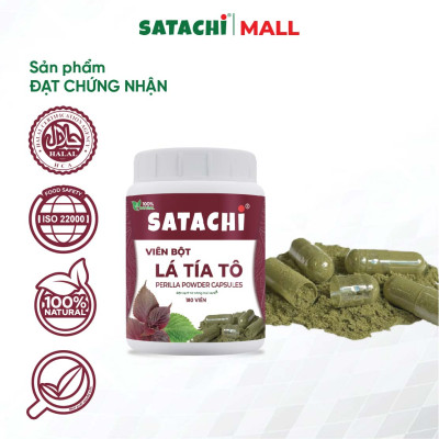 Viên Bột Tía Tô Nguyên Chất SATACHI – 100% Lá Tía Tô – Dạng Viên Tiện Lợi – Hộp 180 viên