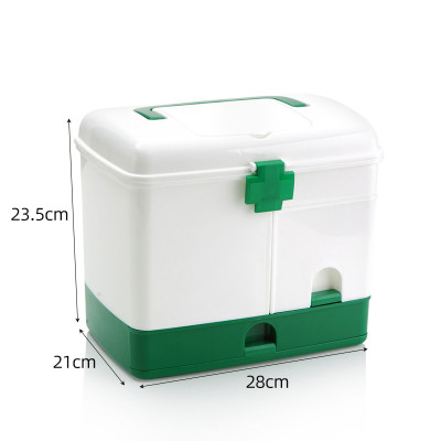 Tủ Đựng Thuốc Y Tế Di Động 3 Tầng Kèm Hộp Chia Thuốc Cao Cấp