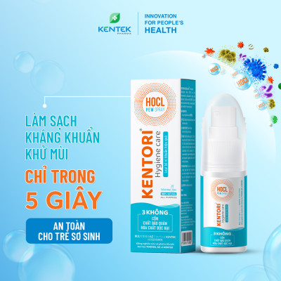Xịt khuẩn, khử trùng, khử mùi - Sạch khuẩn nhanh trong 5 giây Kentori Hygiene Care | Chai 30ml
