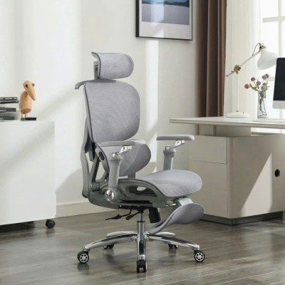 Ghế Công Thái Học Cao Cấp New Beginning 816-5 – Tựa Đầu, Đỡ Lưng, Gác Chân, Massage & Thông Gió