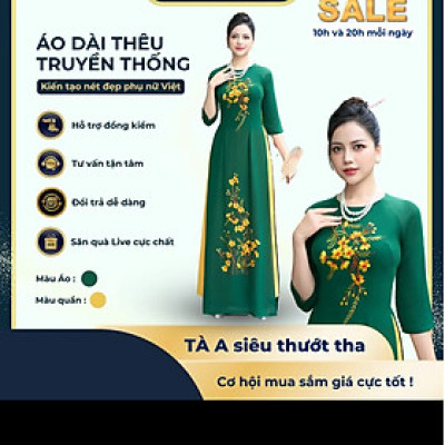 áo dài truyền thống  FREESHIP  áo dài cách tân . Áo dài kết hoa áo dài đẹp. áo dài thiết kế cao cấp