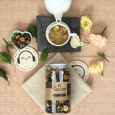 Trà gạo lứt đậu đen GUfoods vị Khổ qua rừng (Mướp đắng rừng) - Hương vị độc đáo, Giải nhiệt hiệu quả, Healthy, Eat clean
