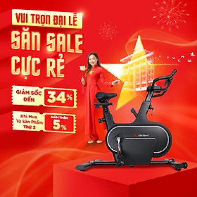 Xe Đạp Tập Lifesport LS-5977, Xe Đạp Tập Khung Sườn Chắc Chắn, Kháng Lực Đa Cấp Độ, Mà Hình Hiển Thị Chi Tiết Thông Số